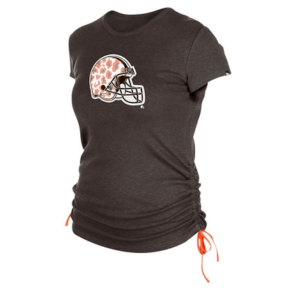 Cleveland Browns New Era Women's Ruched Side T-Shirt - Brown cheap