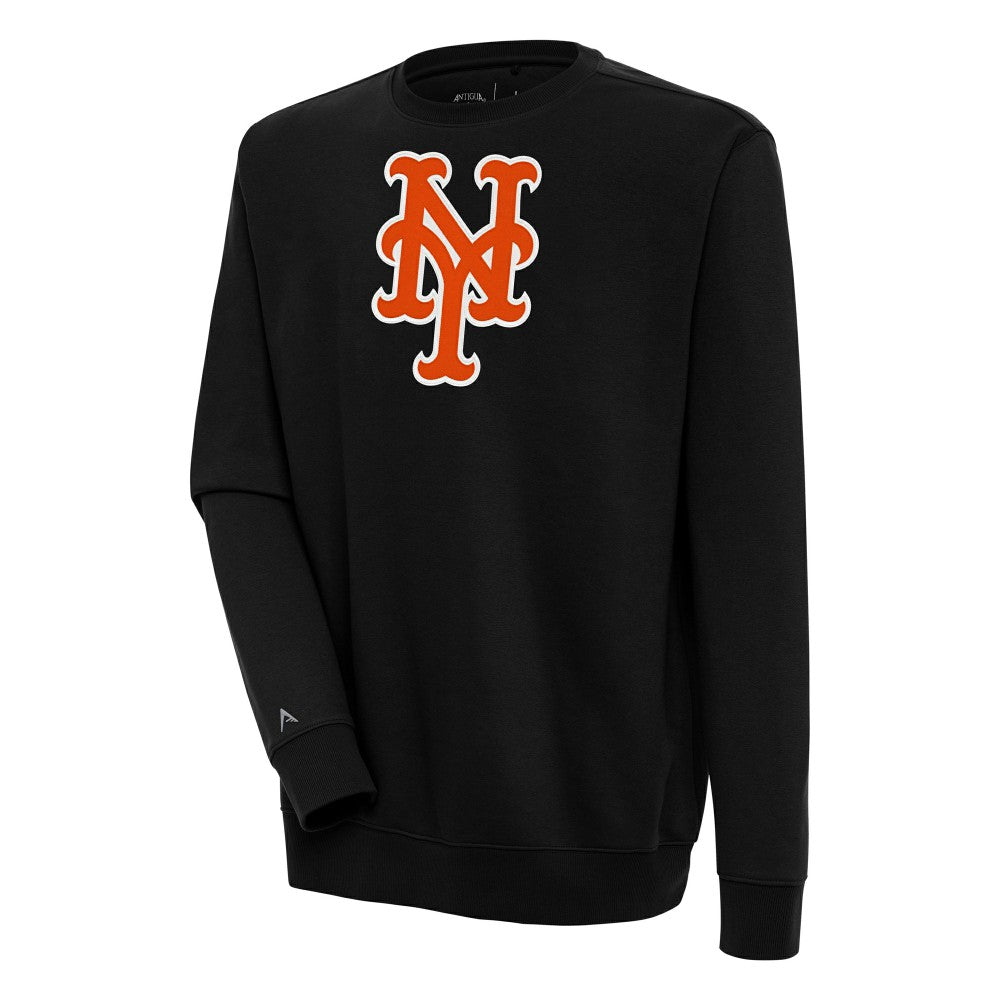 New York Mets Antigua Victory Pullover Sweatshirt - Black