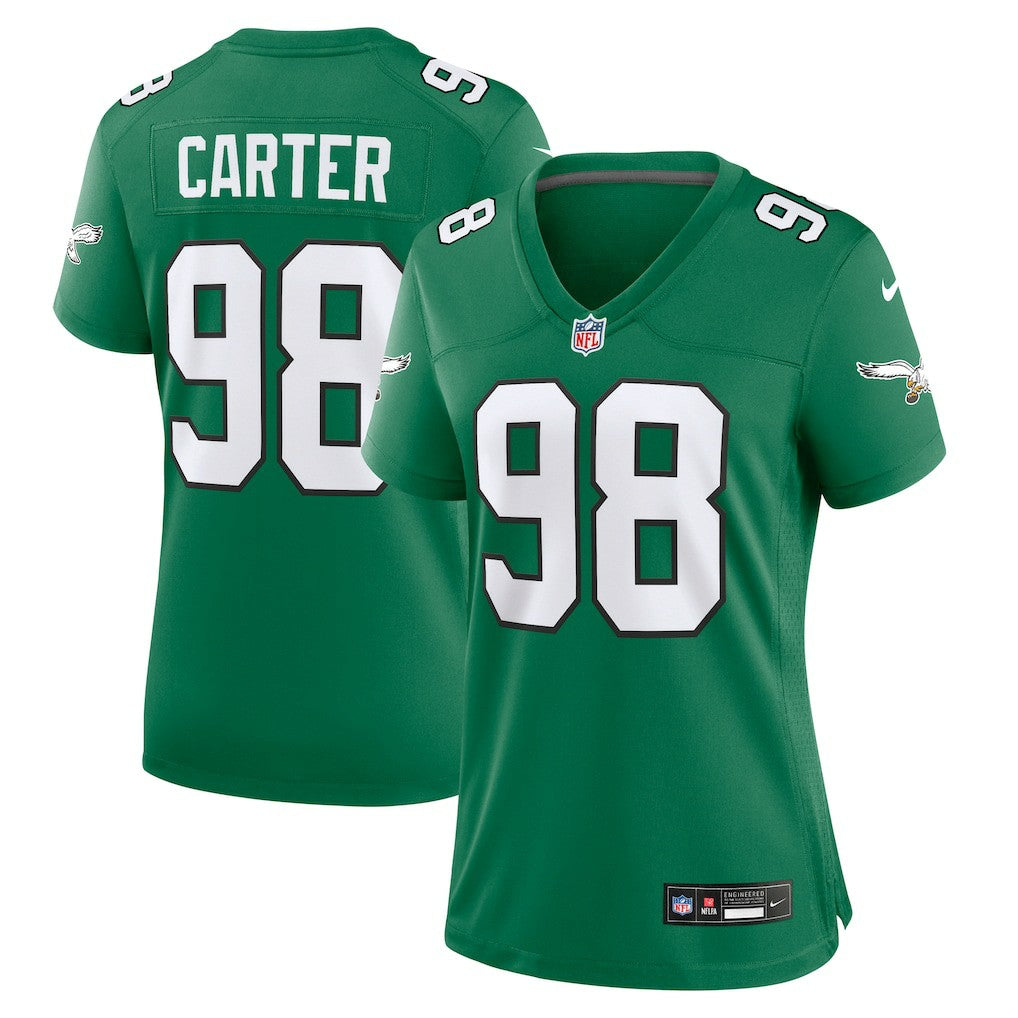Jalen Carter Philadelphia Eagles Women's Alternate Game Jersey - Kelly Green | Nike for sale