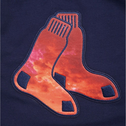 Boston Red Sox Pro Standard Women's Painted Sky Boxy Cropped T-Shirt - Navy