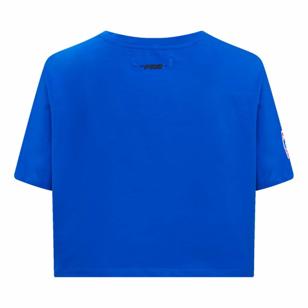 Chicago Cubs Pro Standard Women's Painted Sky Boxy Cropped T-Shirt - Royal