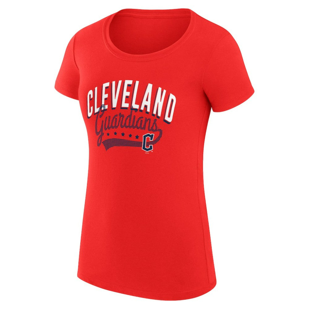Cleveland Guardians G-III 4Her by Carl Banks Women's Super-Slim Fit Lightweight Filigree Team T-Shirt - Red