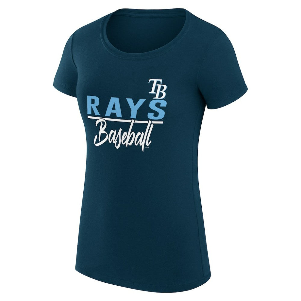 Tampa Bay Rays G-III 4Her by Carl Banks Women's Super-Slim Fit Lightweight Team Graphic T-Shirt - Navy
