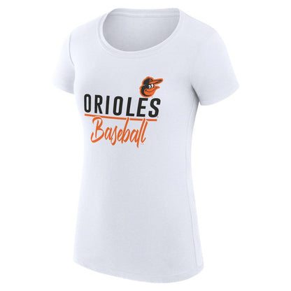 Baltimore Orioles G-III 4Her by Carl Banks Women's Super-Slim Fit Lightweight Team Graphic T-Shirt - White