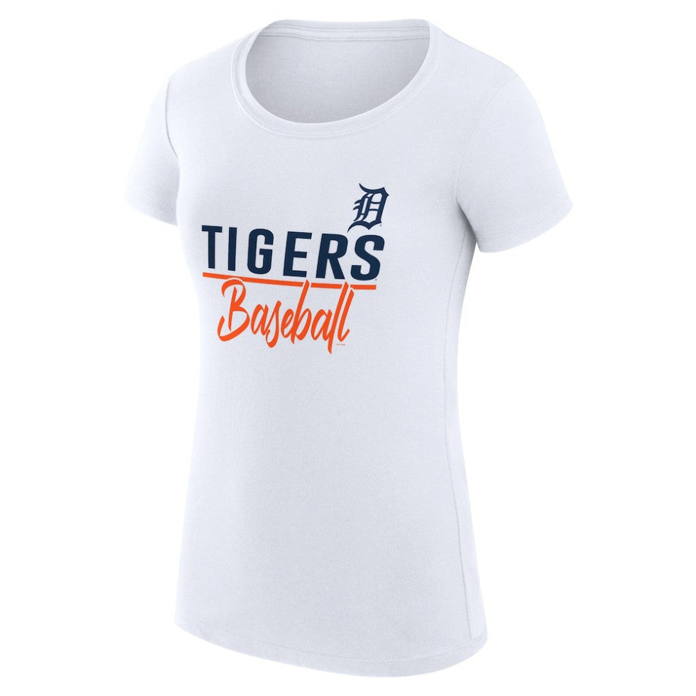 Detroit Tigers G-III 4Her by Carl Banks Women's Super-Slim Fit Lightweight Team Graphic T-Shirt - White
