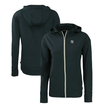 New York Yankees Cutter & Buck Women's Daybreak Eco Recycled Full-Zip Hoodie - Navy