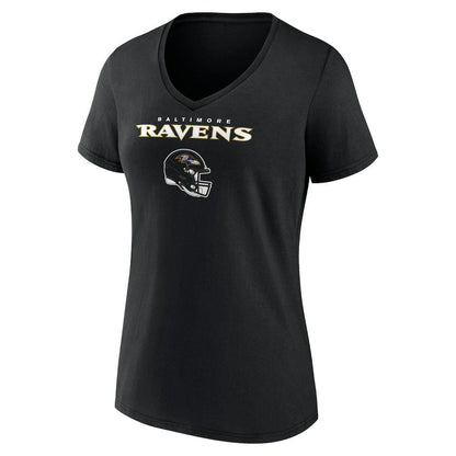 Lamar Jackson Baltimore Ravens Women's Team Wordmark Name & Number V-Neck T-Shirt - Black for sale