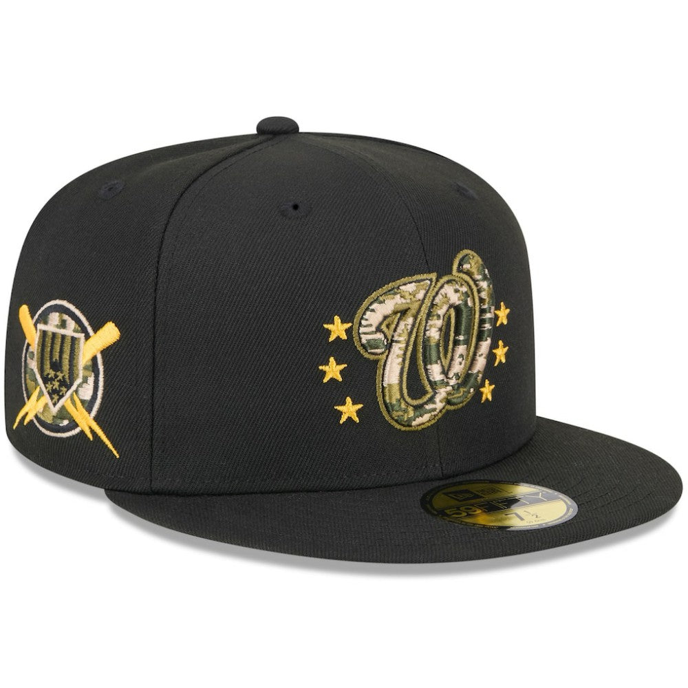 Washington Nationals 2024 Armed Forces Day On-Field 59FIFTY Fitted Hat - Black | New Era