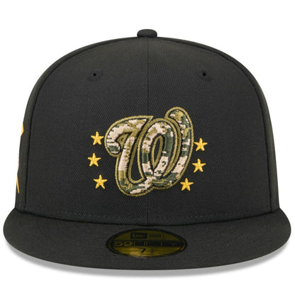 Washington Nationals 2024 Armed Forces Day On-Field 59FIFTY Fitted Hat - Black | New Era