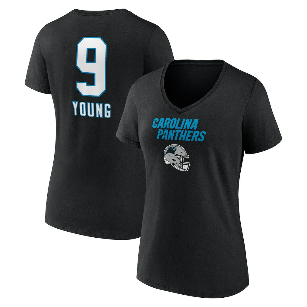 Bryce Young Carolina Panthers Women's Team Wordmark Name & Number V-Neck T-Shirt - Black online
