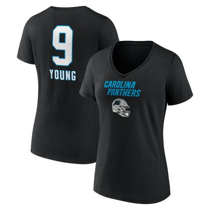 Bryce Young Carolina Panthers Women's Team Wordmark Name & Number V-Neck T-Shirt - Black online