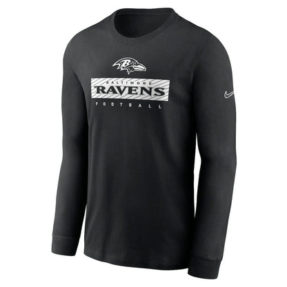 Baltimore Ravens Sideline Dri-FIT Long Sleeve T-Shirt - Black | Nike sale