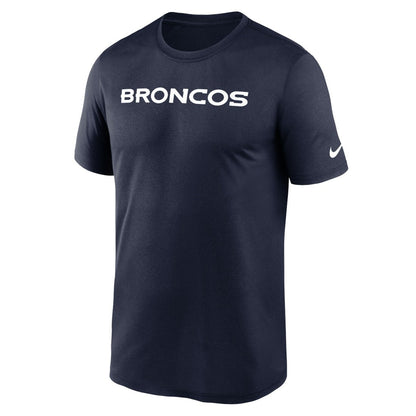 Denver Broncos Primetime Legend Wordmark Performance T-Shirt - Navy | Nike on sale