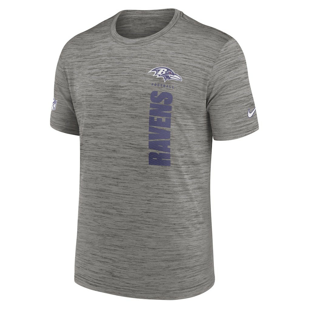 Baltimore Ravens Sideline Velocity Dri-FIT T-Shirt - Gray | Nike for sale