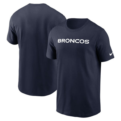Denver Broncos Primetime Wordmark Essential T-Shirt - Navy | Nike online
