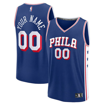 Philadelphia 76ers Youth Fast Break Custom Replica Jersey - Blue - Icon Edition | Fanatics cheap