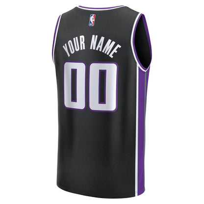 Sacramento Kings Youth Fast Break Custom Replica Jersey - Black - Icon Edition | Fanatics sale