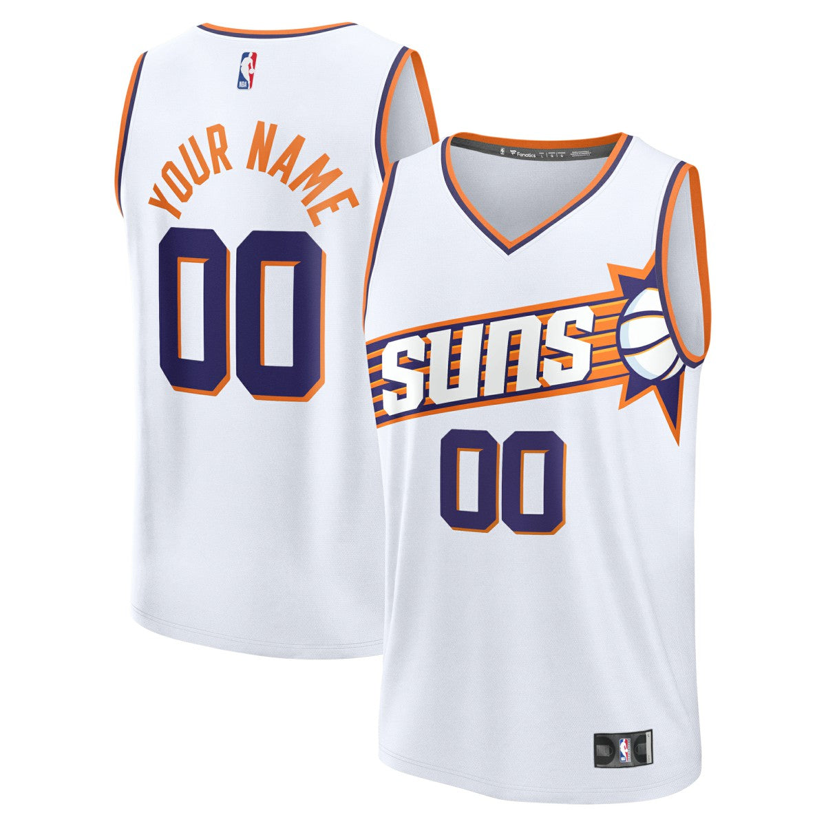 Phoenix Suns Youth Fast Break Custom Replica Jersey - White - Association Edition | Fanatics sale