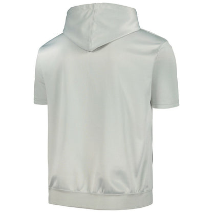 Brooklyn Nets Short Sleeve Pullover Hoodie - Silver/White | Fanatics for sale