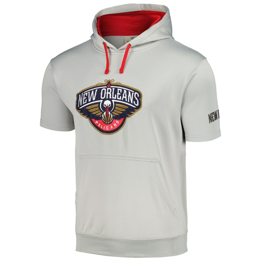 New Orleans Pelicans Short Sleeve Pullover Hoodie - Silver/Red | Fanatics sale