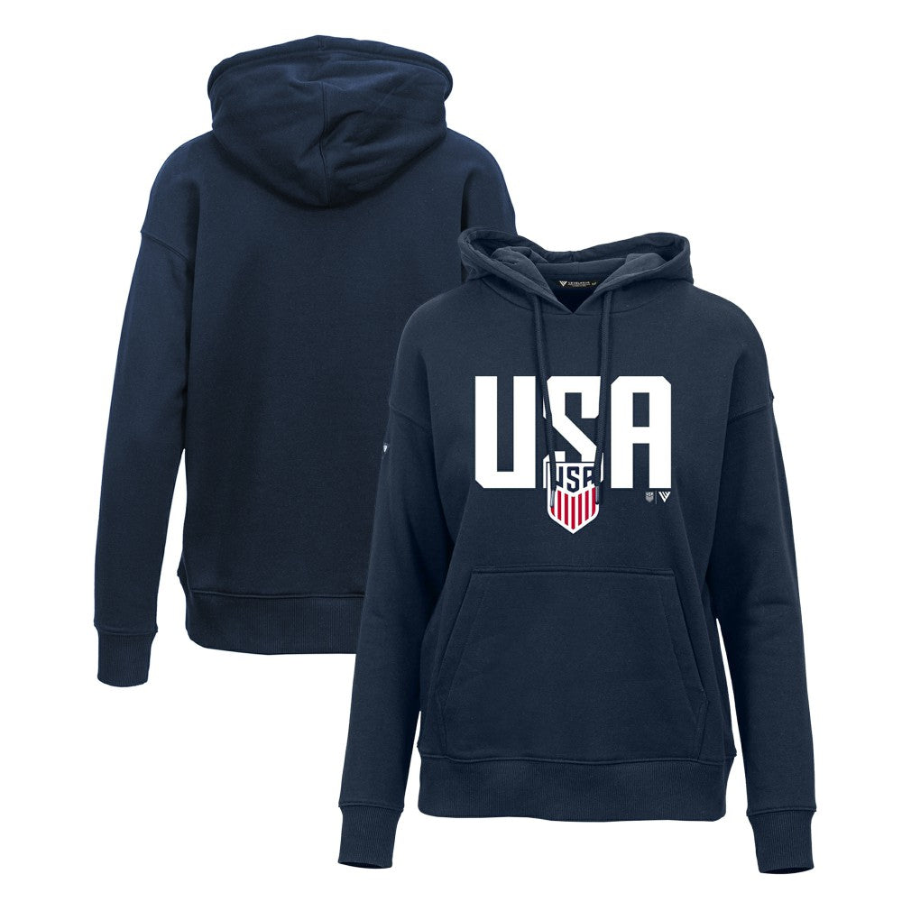 USMNT Levelwear Women's Podium Mascot Pullover Hoodie - Navy for sale