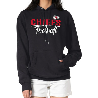 Kansas City Chiefs G-III 4Her by Carl Banks Women's Graphic Fleece Pullover Hoodie - Black on sale