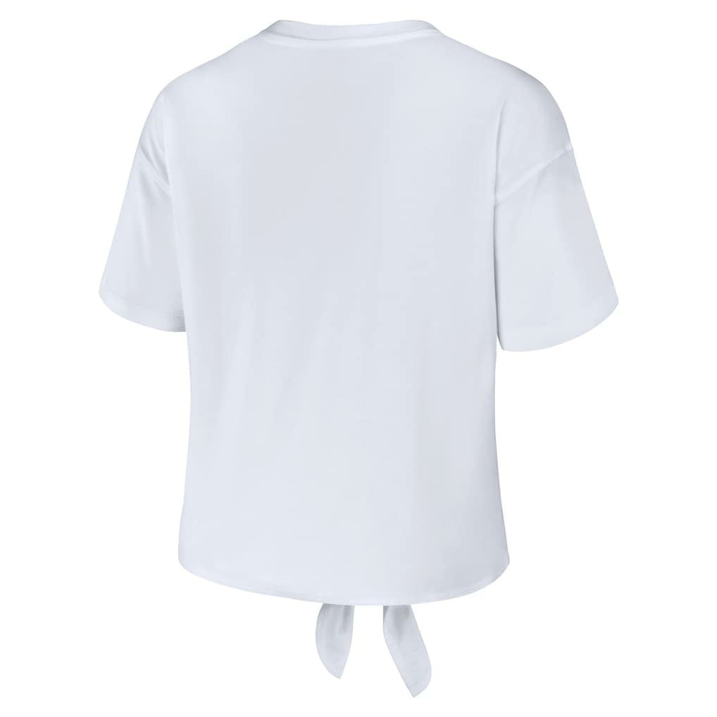 Brooklyn Nets WEAR by Erin Andrews Women's Tie-Front T-Shirt - White outlet