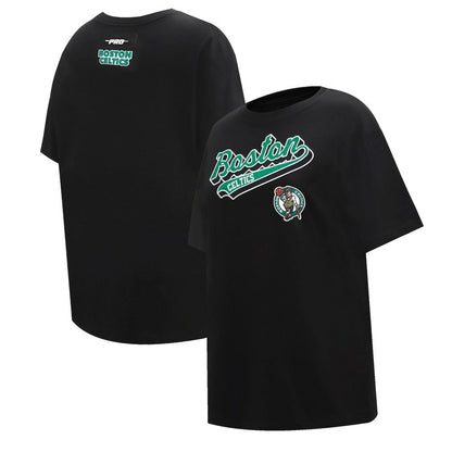Boston Celtics Pro Standard Women's Script Boyfriend T-Shirt - Black discount