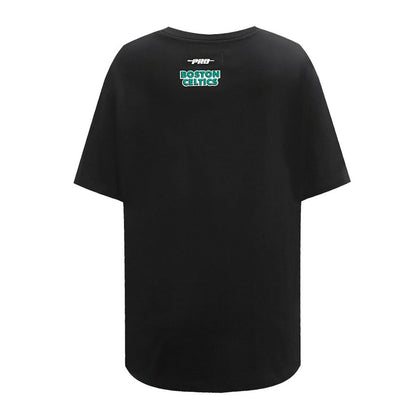 Boston Celtics Pro Standard Women's Script Boyfriend T-Shirt - Black discount