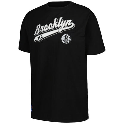 Brooklyn Nets Pro Standard Women's Script Boyfriend T-Shirt - Black for sale