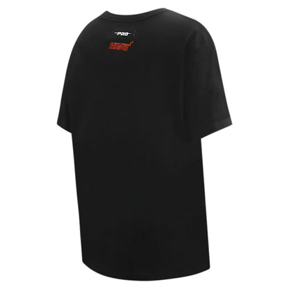 Miami Heat Pro Standard Women's Script Boyfriend T-Shirt - Black sale