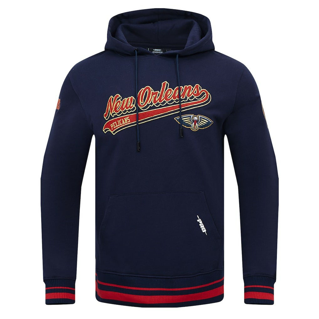 New Orleans Pelicans Pro Standard Script Tail Pullover Hoodie - Navy outlet