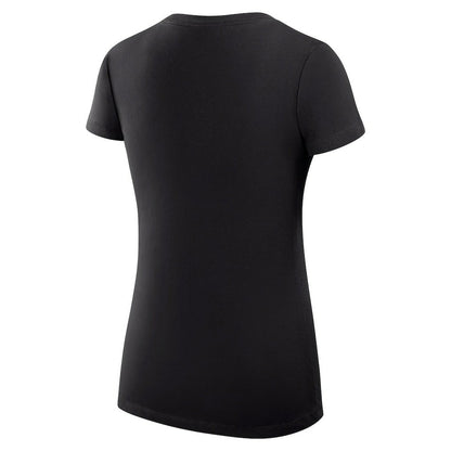 Golden State Warriors G-III 4Her by Carl Banks Women's Super-Slim Fit Lightweight Filigree Logo V-Neck T-Shirt sale - Black for sale