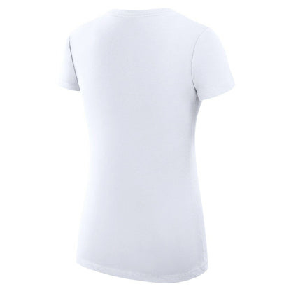 Denver Nuggets G-III 4Her by Carl Banks Women's Super-Slim Fit Lightweight Filigree Logo V-Neck T-Shirt sale - White discount