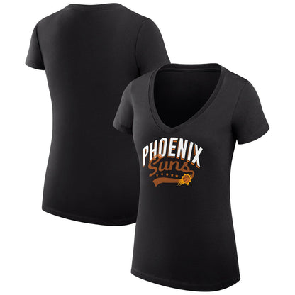 Phoenix Suns G-III 4Her by Carl Banks Women's Super-Slim Fit Lightweight Filigree Logo V-Neck T-Shirt - Black online