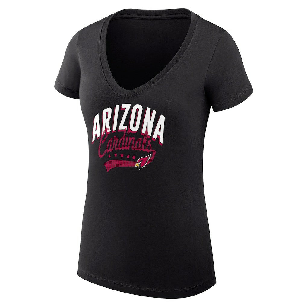 Arizona Cardinals G-III 4Her by Carl Banks Women's Super-Slim Fit Lightweight Filigree Logo Lightweight V-Neck T-Shirt – Black outlet