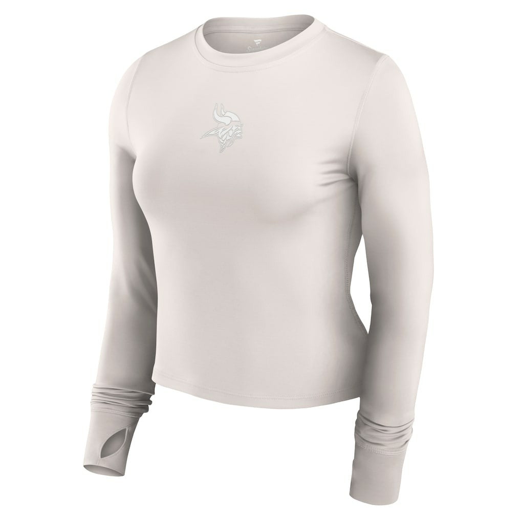Minnesota Vikings Women's Studio Fitted Long Sleeve Gym Top - White online