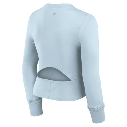 Buffalo Bills Women's Studio Fitted Long Sleeve Gym Top - Light Blue online