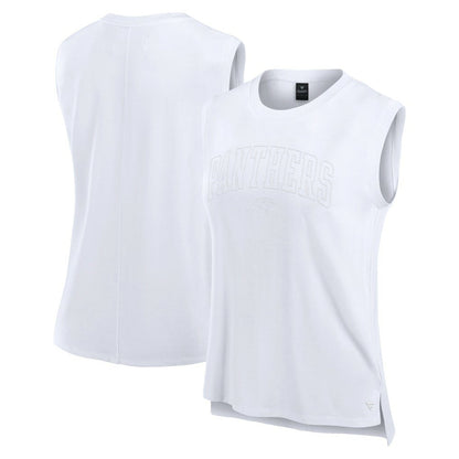 Carolina Panthers Women's Studio Gym Tank Top - White discount