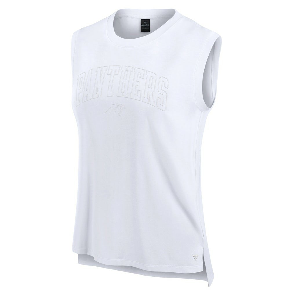 Carolina Panthers Women's Studio Gym Tank Top - White discount