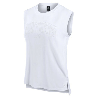 Carolina Panthers Women's Studio Gym Tank Top - White discount