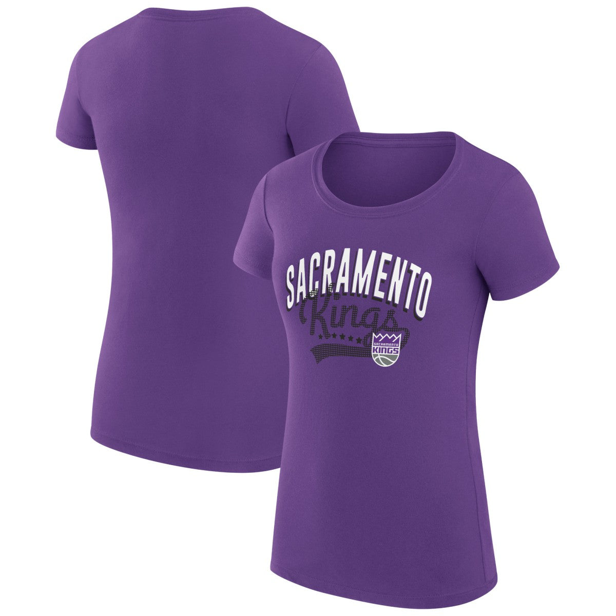 Sacramento Kings G-III 4Her by Carl Banks Women's Super-Slim Fit Lightweight Filigree Logo T-Shirt - Purple online