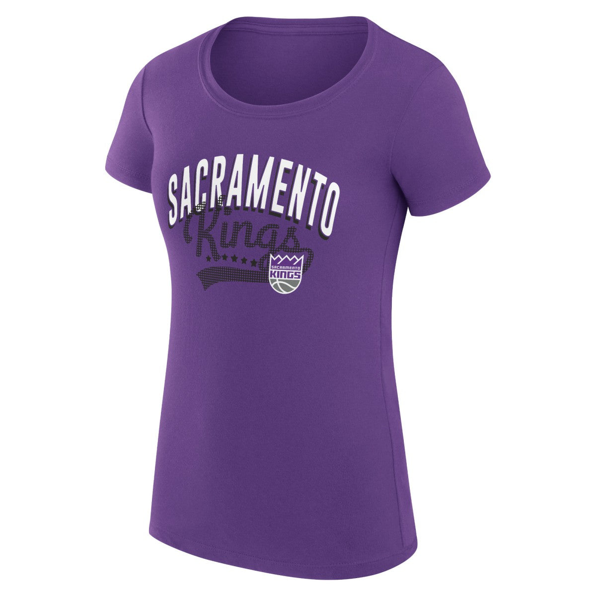 Sacramento Kings G-III 4Her by Carl Banks Women's Super-Slim Fit Lightweight Filigree Logo T-Shirt - Purple online