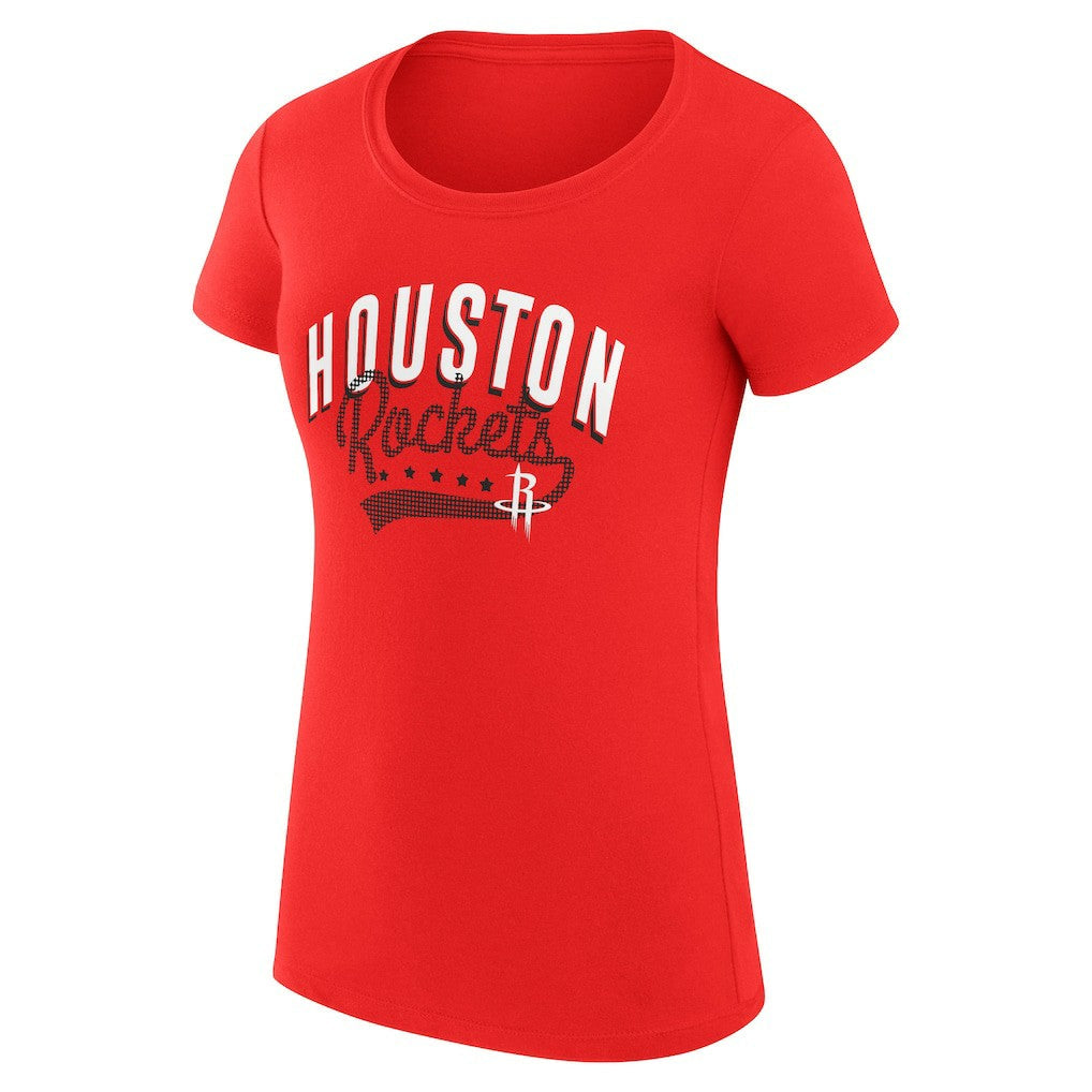 Houston Rockets G-III 4Her by Carl Banks Women's Super-Slim Fit Lightweight Filigree Logo T-Shirt - Red cheap