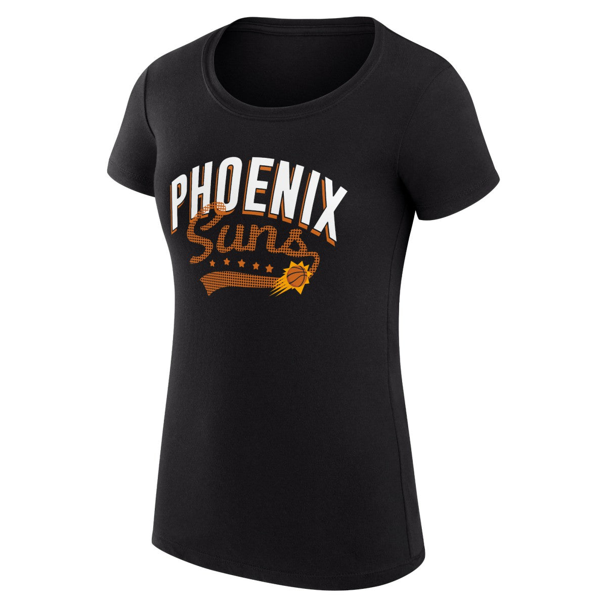 Phoenix Suns G-III 4Her by Carl Banks Women's Super-Slim Fit Lightweight Filigree Logo T-Shirt - Black for sale