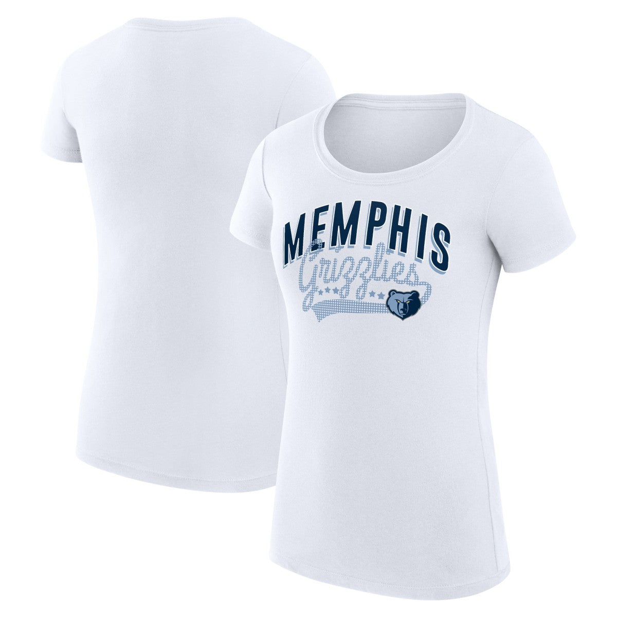 Memphis Grizzlies G-III 4Her by Carl Banks Women's Super-Slim Fit Lightweight Filigree Logo T-Shirt - White sale