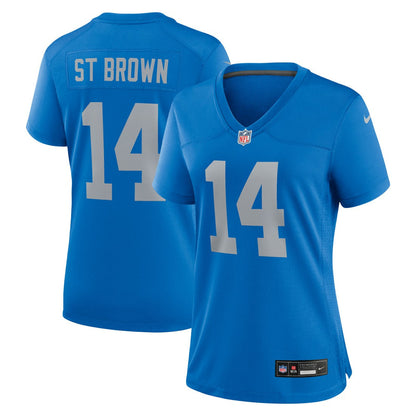 Amon-Ra St. Brown Detroit Lions Women's Alternate Game Jersey - Blue | Nike outlet