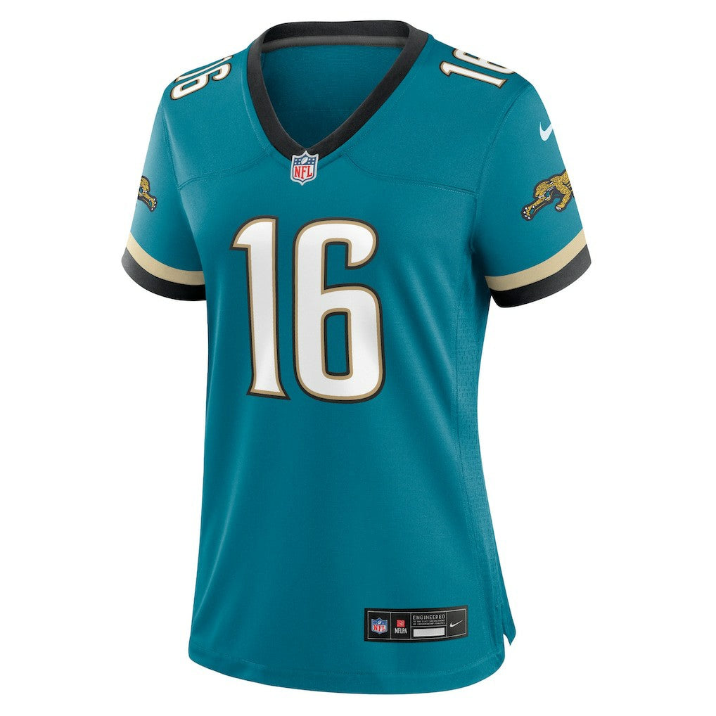 Trevor Lawrence Jacksonville Jaguars Women's Prowler Throwback Game Jersey - Teal | Nike sale