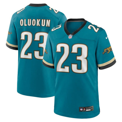Foye Oluokun Jacksonville Jaguars Prowler Throwback Player Game Jersey - Teal | Nike on sale