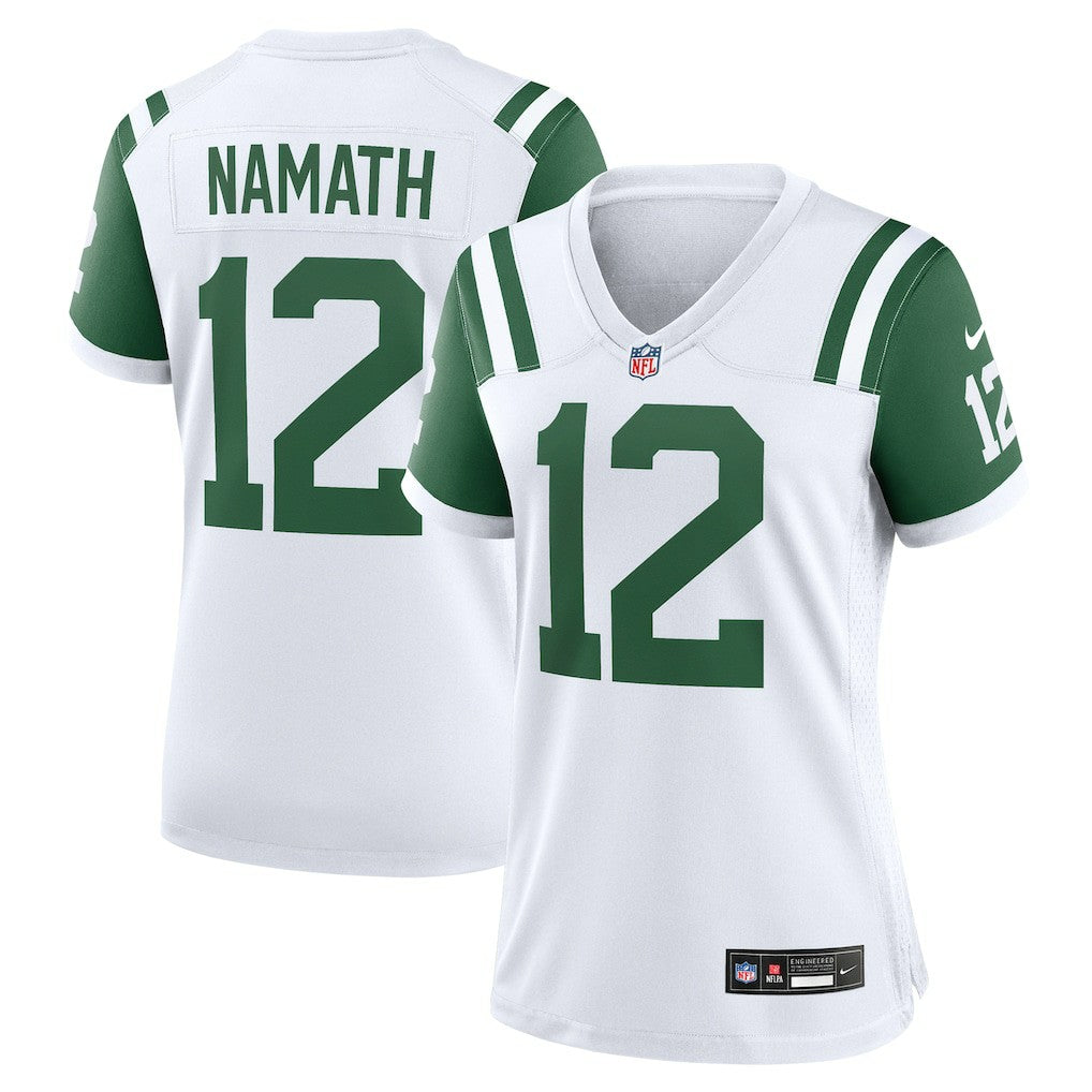 Joe Namath New York Jets Women's Classic Alternate Retired Player Game Jersey - White | Nike for sale